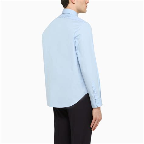 gucci light blue poplin shirt mens ss16|Cotton poplin shirt in light blue .